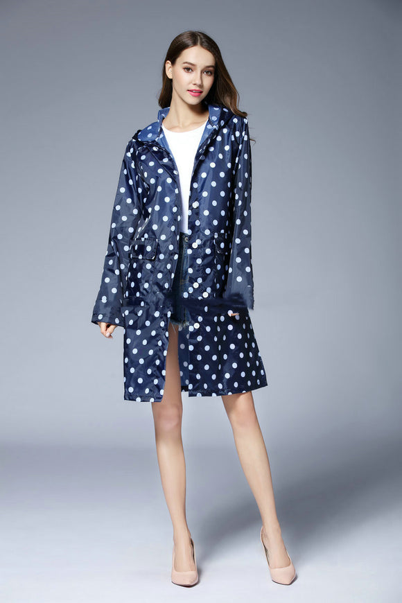 Impermeable Mujer Lunares Ultradelgado Transpirable