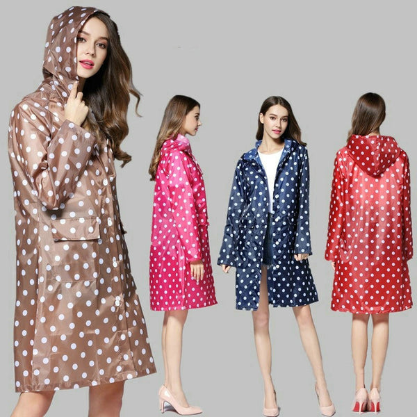 Impermeable Mujer Lunares Ultradelgado Transpirable