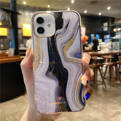 Funda Protectora para iPhone Mármol Degradado con Brillo - Compatible con Apple 12, XS, XR, 11 y 7P - Image 3
