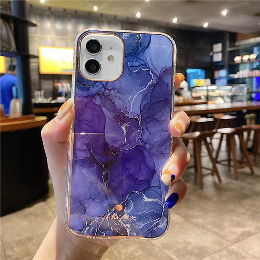 Funda Protectora para iPhone Mármol Degradado con Brillo - Compatible con Apple 12, XS, XR, 11 y 7P - Image 8