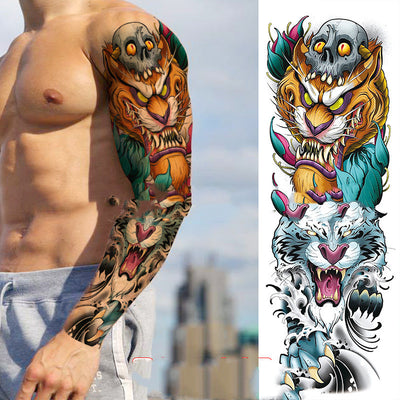 Tatuajes Temporales Impermeables de Brazo Completo para Hombres - Image 7