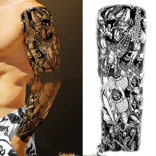 Tatuajes Temporales Impermeables de Brazo Completo para Hombres - Image 8