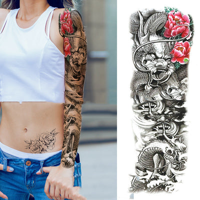 Tatuajes Temporales Impermeables de Brazo Completo para Hombres - Image 6