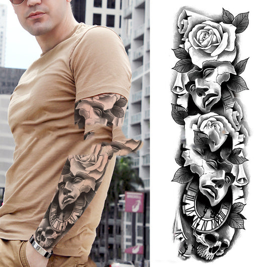 Tatuajes Temporales Impermeables de Brazo Completo para Hombres - Image 12