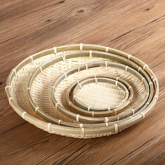 Canasta Tejida de Bambú Artesanal para Frutas y Almacenamiento del Hogar - Image 6