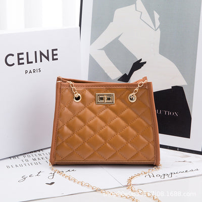 Bolso de Cadena Cuadrado Pequeño con Costura de Rombos para Mujer - Image 19