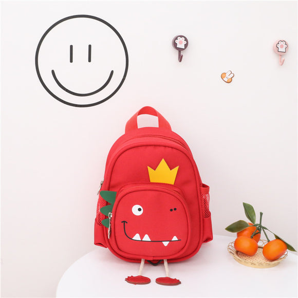 Mochila Escolar Infantil Dinosaurio Coreana con Sistema Antiloss para Niños y Niñas