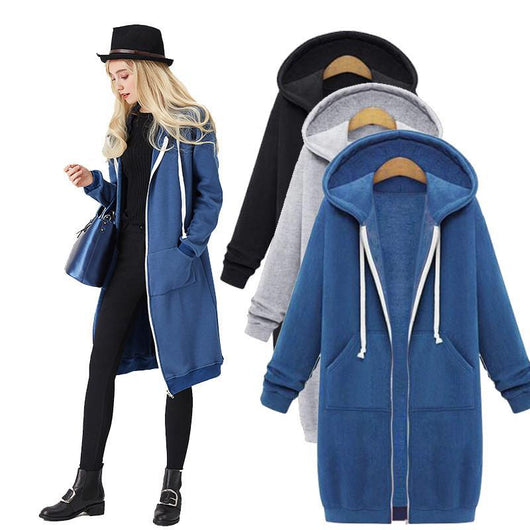 Abrigo Sudadera Térmica con Capucha para Mujer - Tela Gruesa de Invierno - Image 15