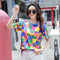 Blusa Holgada Cuello Redondo Estilo Occidental Personalizable