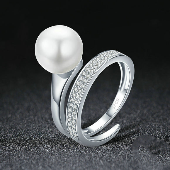 Anillo de Plata Esterlina 925 Elegante para Mujer - Diseño Europeo