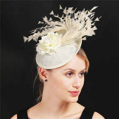 Sombrero de Gala Elegante en Tela de Red y Cáñamo - Image 27