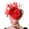 Sombrero de Gala Elegante en Tela de Red y Cáñamo