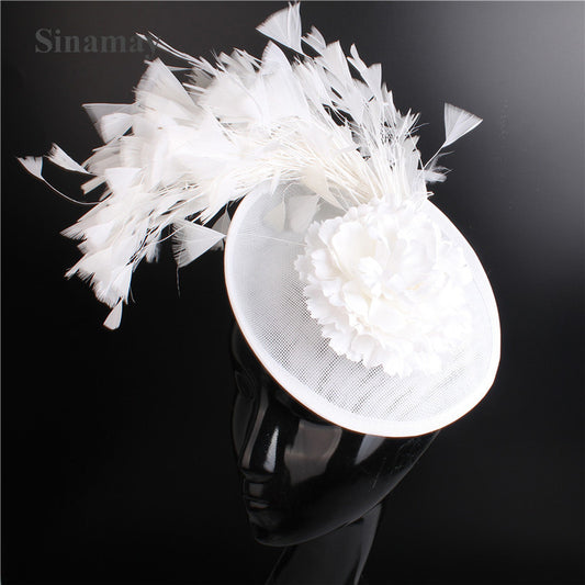 Sombrero de Gala Elegante en Tela de Red y Cáñamo - Image 2
