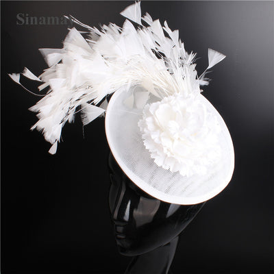 Sombrero de Gala Elegante en Tela de Red y Cáñamo - Image 2