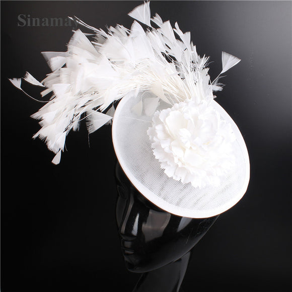 Sombrero de Gala Elegante en Tela de Red y Cáñamo