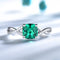 Anillo de Esmeralda para Mujer en Plata de Ley
