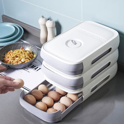 Organizador de Huevos y Dumplings con Cajón Refrigerador