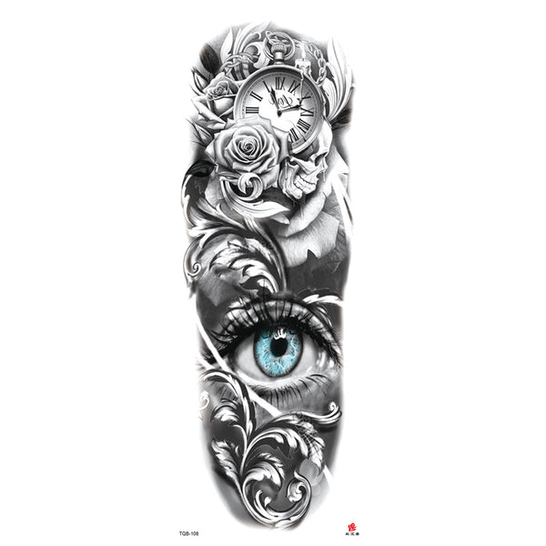 Tatuajes Temporales Impermeables de Brazo Completo para Hombres - Image 4