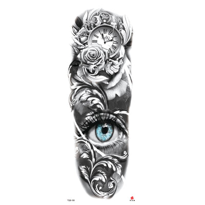 Tatuajes Temporales Impermeables de Brazo Completo para Hombres - Image 4