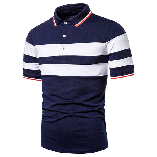 Playera Manga Corta para Hombre con Ribete Bicolor - Image 8