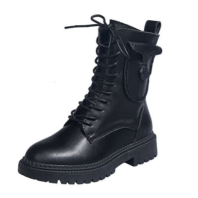 Botas Martin Tobilleras con Punta Redonda y Tacón Cuadrado - Image 9