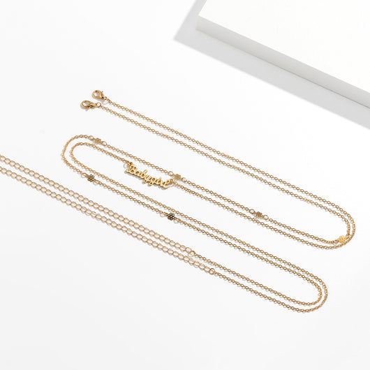 Cadena de Cintura Metálica con Letras - Joyería Corporal Elegante para Mujer - Image 12
