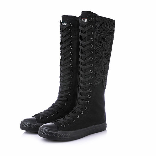Botas de Invierno para Mujer - Estilo Punk Cómodo con Cierre y Cordones - Image 5