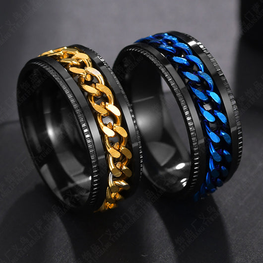 Anillo de Acero Inoxidable con Personalidad para Hombre - Image 15
