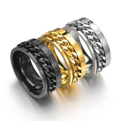 Anillo de Acero Inoxidable con Personalidad para Hombre - Image 22