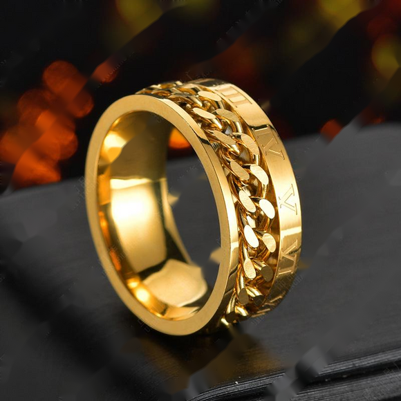 Anillo de Acero Inoxidable con Personalidad para Hombre