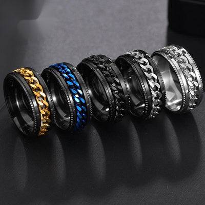 Anillo de Acero Inoxidable con Personalidad para Hombre