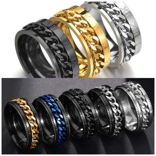 Anillo de Acero Inoxidable con Personalidad para Hombre - Image 3