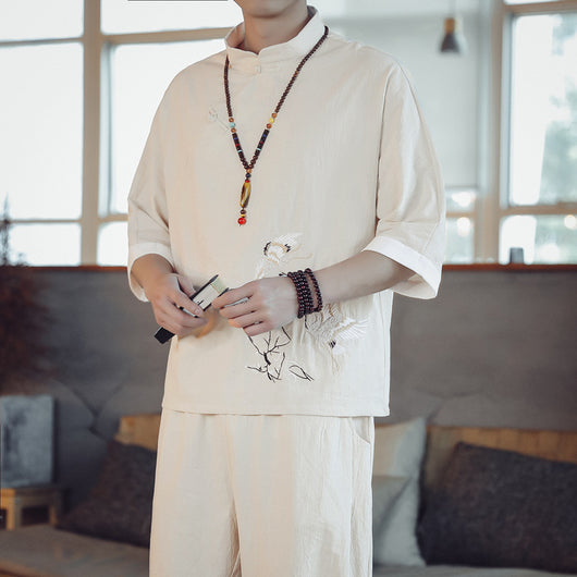Traje Estilo Chino Verano para Hombre - Image 9