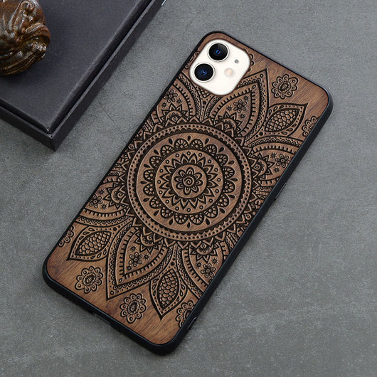 Funda Retro de Madera para iPhone 12 Mini - Protección Antiimpactos - Image 11