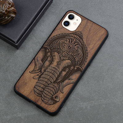 Funda Retro de Madera para iPhone 12 Mini - Protección Antiimpactos - Image 4
