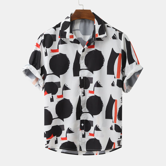 Camisas Estampadas de Verano Estilo Étnico Urbano para Hombre - Image 7
