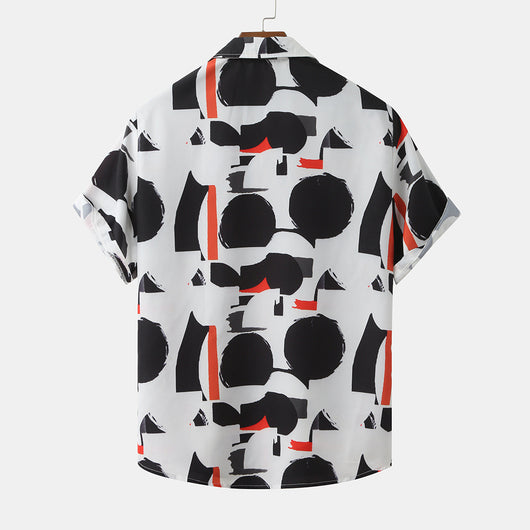 Camisas Estampadas de Verano Estilo Étnico Urbano para Hombre - Image 9