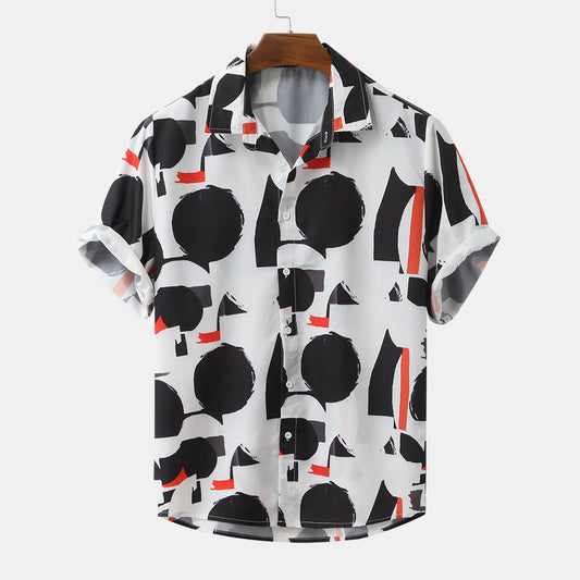 Camisas Estampadas de Verano Estilo Étnico Urbano para Hombre