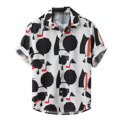 Camisas Estampadas de Verano Estilo Étnico Urbano para Hombre - Image 2