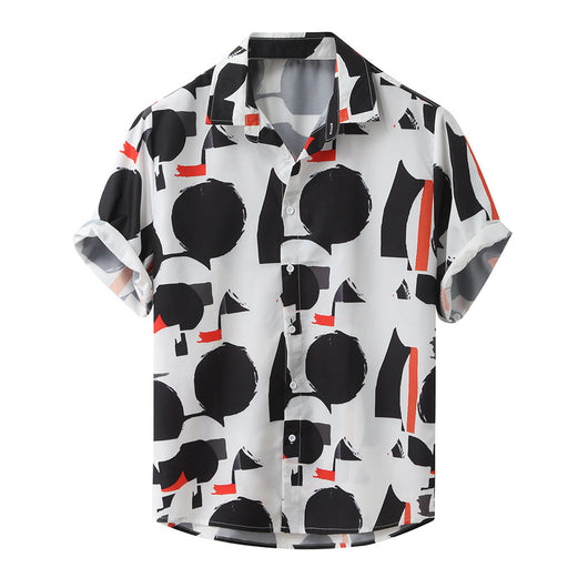 Camisas Estampadas de Verano Estilo Étnico Urbano para Hombre - Image 5