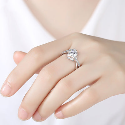 Anillo de Diamante Moissanita 50 Puntos - Colección Angel's Kiss - Image 10