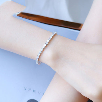Pulsera de Plata 925 Estilo Coreano con Circonitas Brillantes - Image 3
