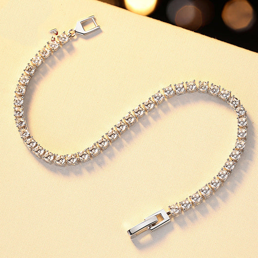 Pulsera de Plata 925 Estilo Coreano con Circonitas Brillantes - Image 5