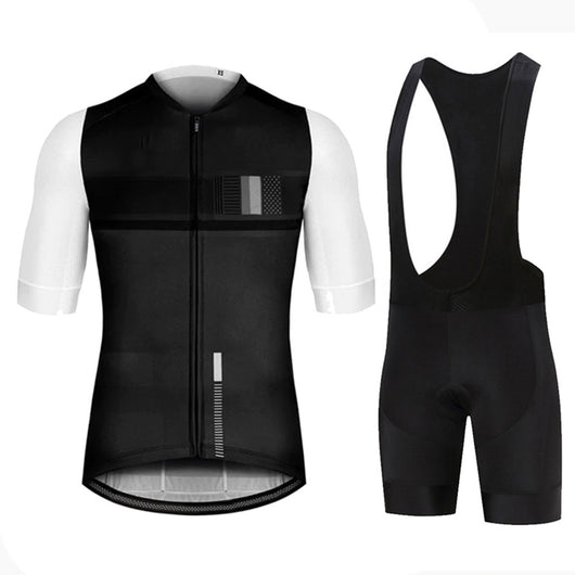 Conjunto de Ciclismo de Manga Corta con Babero Acolchado - Image 3