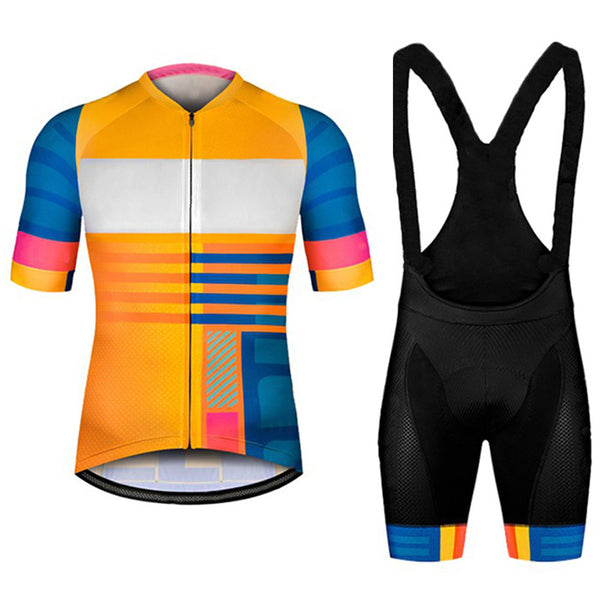 Conjunto de Ciclismo de Manga Corta con Babero Acolchado