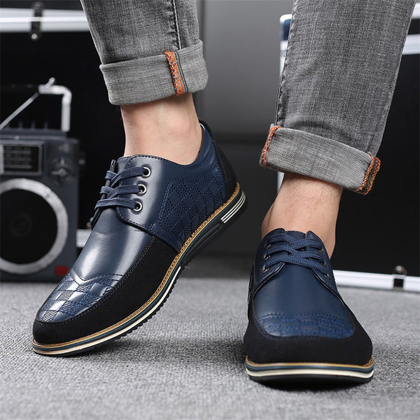 Zapatos Casuales Hombre Talla Grande 46 - Mocasines Transpirables Estilo Británico