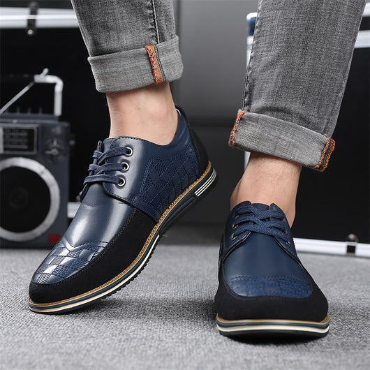 Zapatos Casuales Hombre Talla Grande 46 - Mocasines Transpirables Estilo Británico
