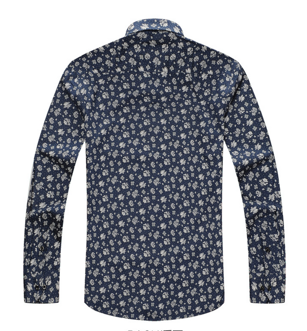 Camisa Casual Slim Fit con Estampado Moderno para Hombre