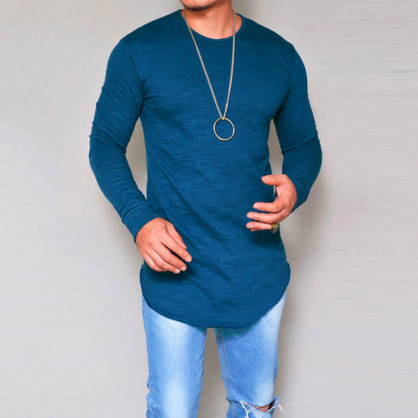 Camiseta Cuello Redondo Slim Fit Color Liso Premium