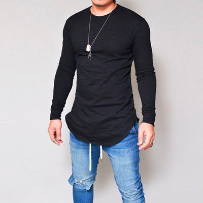 Camiseta Cuello Redondo Slim Fit Color Liso Premium - Image 2